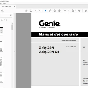 Genie z-40/23N Z-40/23N RJ Manual del operario PDF