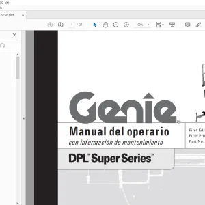 Genielift DPL Super Series Manual del operario 38132