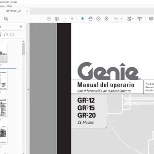 Genielift GR-12 GR-15 GR-20 Manual del operario 97779 PDF