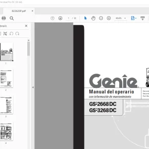 Genielift GS-2668DC G-3268DC Manual del operario 82262 PDF