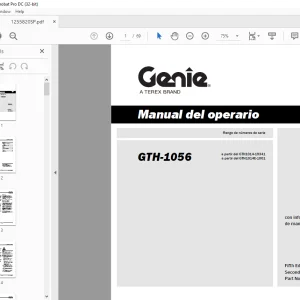 Genielift GTH-1056 Manual del operario 1255820 PDF