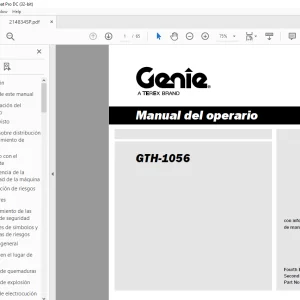 Genielift GTH-1056 Manual del operario 214834 - PDF DOWNLOAD (Spanish)