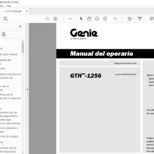 Genielift GTH-1256 Manual del operario 1310133  - PDF DOWNLOAD (Spanish)