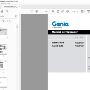 Genie lift GTH-2506 AGRI-625 Manual del Operador PDF