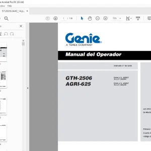 Genielift GTH-2506 GTH-2506 Manual del operador PDF