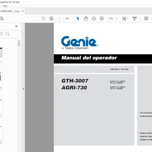 Genie lift GTH-3007 AGRI-730 Manual del operador PDF