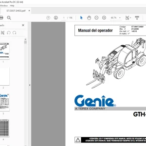 Genielift GTH-4013 Manual del Operador 57.0007.0400 PDF