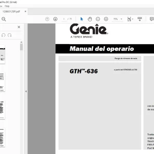Genielift GTH-636 Manual del operario 1286012 PDF