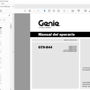 Genielift GTH-844 Manual del operario 1267188 - PDF DOWNLOAD (Spanish)
