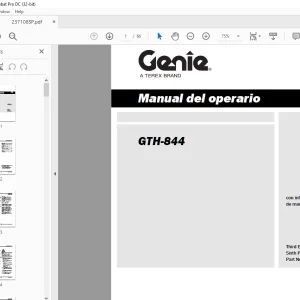 Genielift GTH-844 Manual del operario 237108 - PDF DOWNLOAD (Spanish)