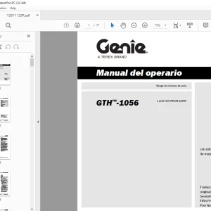 Genielift GTH™-1056 Manual del operario 1281112 PDF