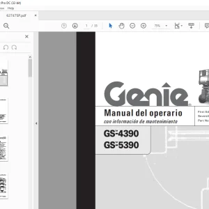 Genielift Gs-4390 Gs-5390 Manual del operario 62747 PDF