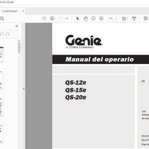 Genielift QS-12R QS-15R QS-20R Manual del operario 133493
