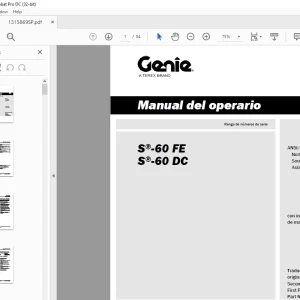 Genielift S-60 FE S-60 DC Manual del operario PDF