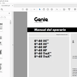 Genielift S-60 XC S-65 XC S-60 HF S-65 HF S-60 TraX S-65 TraX Manual del operario