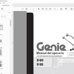 Genielift S-80 S-85 Manual del operario 82200 - PDF DOWNLOAD