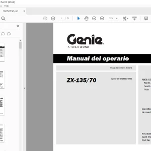 Genielift ZX-135/70 Manual del operario 160567  - PDF DOWNLOAD (Spanish)