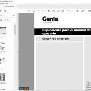 Genie® Fall Arrest Bar Suplemento para el manual del operario 1256390