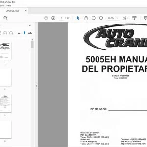 Hitachi Auto crane 5005EH MANUAL DEL PROPIETARIO 999955 – PDF DOWNLOAD