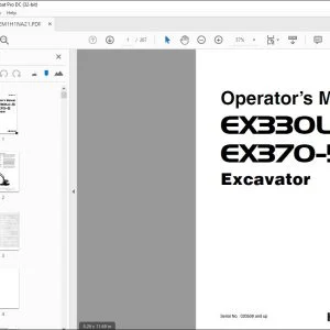 Hitachi EX330LC-5 EX370-5 Excavator Operator's Manual PDF