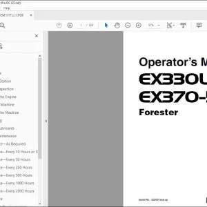 Hitachi EX330LC-5 EX370-5 Forester Operator's Manual EM1H7LL1 PDF