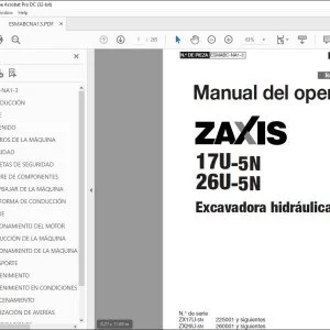 Hitachi ZAXIS 17U-5N 26U-5N Excavadora hidráulica Manual del operador PDF