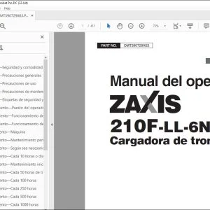Hitachi ZAXIS 210F-LL-6N Cargadora de troncos Manual del operador PDF