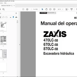 Hitachi ZAXIS 470LC-5B 670LC-5B 870LC-5B Excavadora Manual del operador PDF