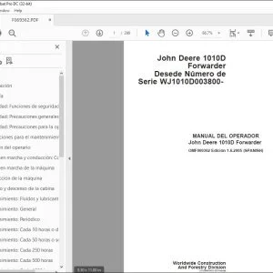 John Deere 1010D Forwarder MANUAL DEL OPERADOR – PDF DOWNLOAD