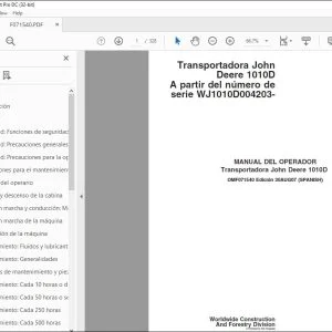 John Deere 1010D MANUAL DEL OPERADOR OMF071540 – PDF DOWNLOAD