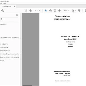 John Deere 1010E MANUAL DEL OPERADOR F075006 – PDF DOWNLOAD