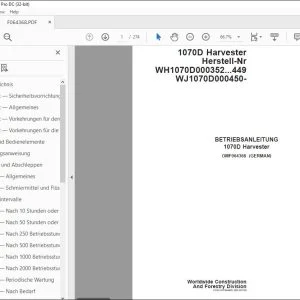 John Deere 1070D Harvester BETRIEBSANLEITUNG OMF064368 – PDF DOWNLOAD