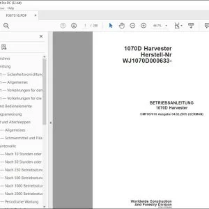 John Deere 1070D Harvester BETRIEBSANLEITUNG OMF067016 – PDF DOWNLOAD