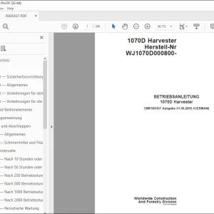 John Deere 1070D Harvester BETRIEBSANLEITUNG OMF069307 PDF