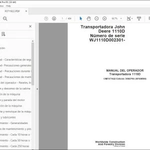 John Deere 1110D MANUAL DEL OPERADOR OMF071922 – PDF DOWNLOAD