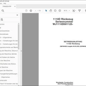 John Deere 1110D Rückezug BETRIEBSANLEITUNG OMF064828 – PDF DOWNLOAD