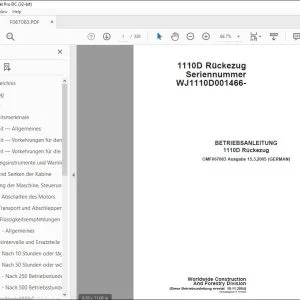 John Deere 1110D Rückezug BETRIEBSANLEITUNG OMF067083 – PDF DOWNLOAD