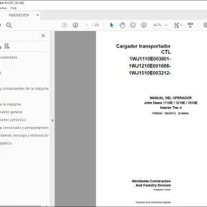 John Deere 1110E / 1210E / 1510E Interim Tier 4 MANUAL DEL OPERADOR PDF