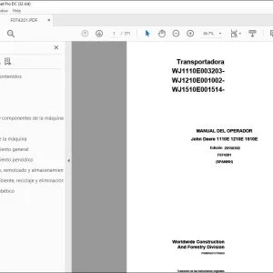John Deere 1110E 1210E 1510E MANUAL DEL OPERADOR F074201 – PDF DOWNLOAD