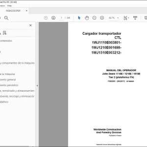 John Deere 1110E / 1210E / 1510E Tier 2 MANUAL DEL OPERADOR PDF