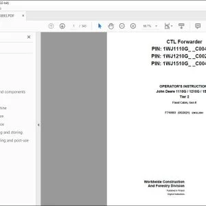 John Deere 1110G / 1210G / 1510G Tier 2 Operator's Manual PDF