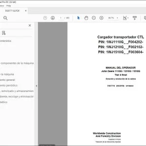 John Deere 1110G / 1210G / 1510G Tier 4 final MANUAL DEL OPERADOR PDF