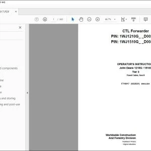 John Deere 1210G / 1510G Tier 3 Operator's Manual PDF