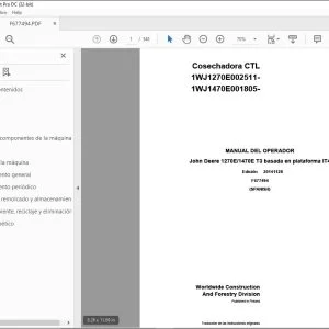 John Deere 1270E/1470E T3 plataforma IT4 MANUAL DEL OPERADOR PDF
