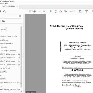 John Deere 13.5 L Marine Diesel Engines Operator's Manual PDF