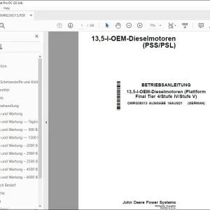 John Deere 13,5-l-OEM-Dieselmotoren (PSS/PSL) BETRIEBSANLEITUNG PDF