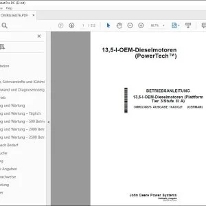John Deere 13,5-l-OEM-Dieselmotoren (PowerTech™) BETRIEBSANLEITUNG PDF