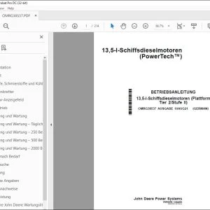 John Deere 13,5-l-Schiffsdieselmotoren BETRIEBSANLEITUNG PDF