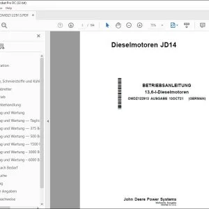 John Deere 13,6-l-Dieselmotoren BETRIEBSANLEITUNG OMDZ122913 PDF