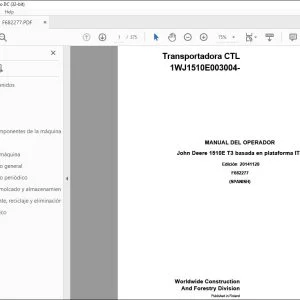 John Deere 1510E T3 plataforma IT4 MANUAL DEL OPERADOR F682277 PDF